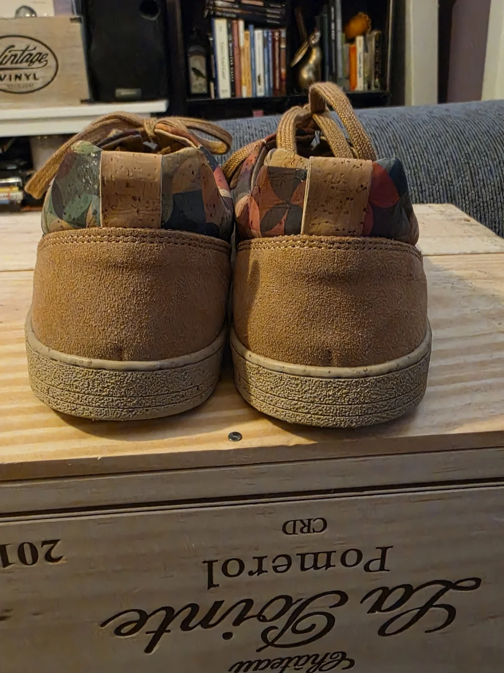 Handmade In Portugal VEGAN Multicolor Geometric Cork Sneakers Unworn